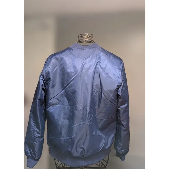 Asstseries Militare NASA Bomber Flight Jacket Navy Blue XXL Space Patch MA-1 - Picture 3 of 16